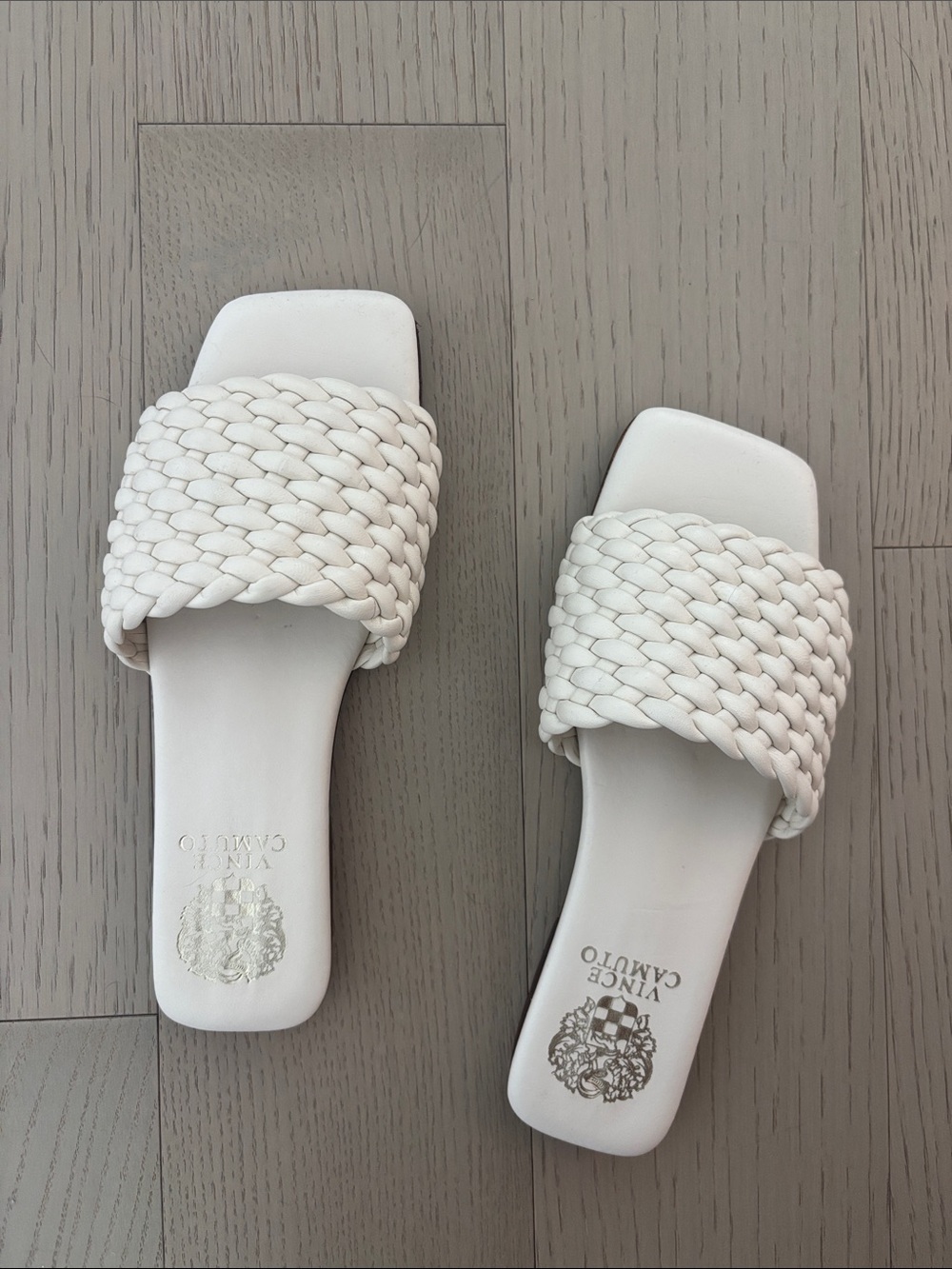 Vince Camuto braided quilted slides 7